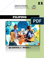 FILIPINO - 11 - Q2 - WK2 - Natutukoy Ang Gamit NG Wika Sa Mga Blogs