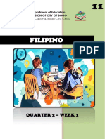 FILIPINO - 11 - Q2 - WK1 - Nasususri Ang Iba't - Ibang Teksto NG Mass Media Tulad NG Telebisyon.