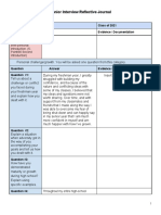 Senior Interview Reflective Journal