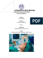 Anestesicos Endovenoso e Inhalatorios. Yafreisy Ramirez