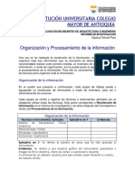 1.1 Organización y Procesamiento