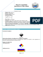 Hoja de Seguridad Del Hidroxido de Sodio