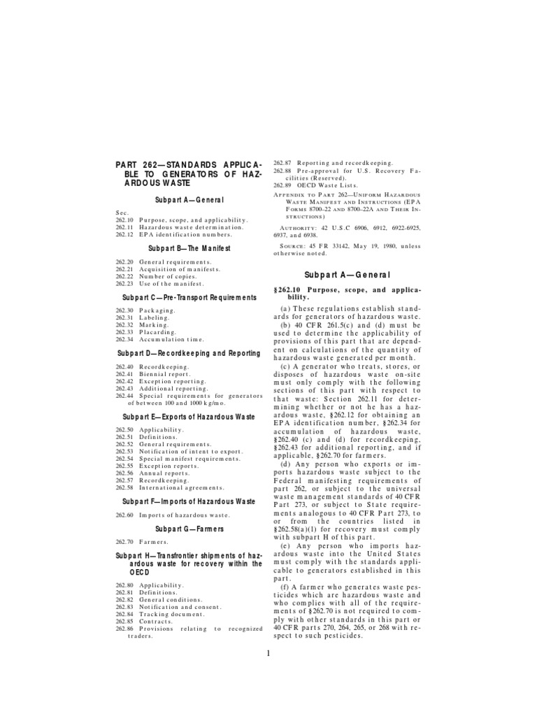 Generator Hazardous Waste PDF Hazardous Waste United States