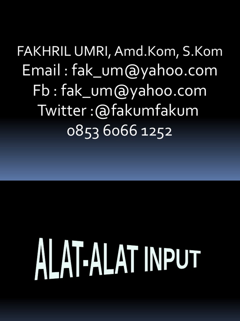 3 Alat Alat Input PDF