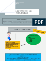 Clasificacion de Elementos p.matematico Prek