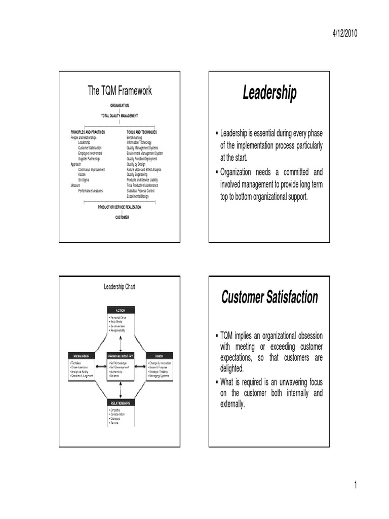 TQM Framework Overview and Tools | PDF | Quality Management | Business ...