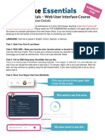 Hands-On Essentials - Web User Interface Course: Project Video Submission Details