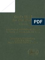 Gods Word For Our World, Volume 2 Theological and Cultural Studies in Honor of Simon John de Vries (Journal For The Study of The Old Testament Supplement Series JSOT.S 389) by Deborah L. Ellens, Rolf