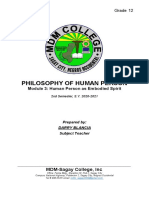 Grade 12: Philosophy of Human Person