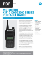 Mototrbo Xir C1000/C2000 Series Portable Radio: Easy To Use, Easy To Migrate