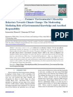 Understanding The Farmers' Environmental Citizenship Behaviors Towards Climate Change: The Moderating Mediating Role of Environmental Knowledge and Ascribed Responsibility