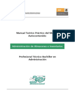 Manual Teórico Práctico Del Módulo Autocontenido - Administración de Almacenes e Inventarios. Profesional Técnico Bachiller en Administración