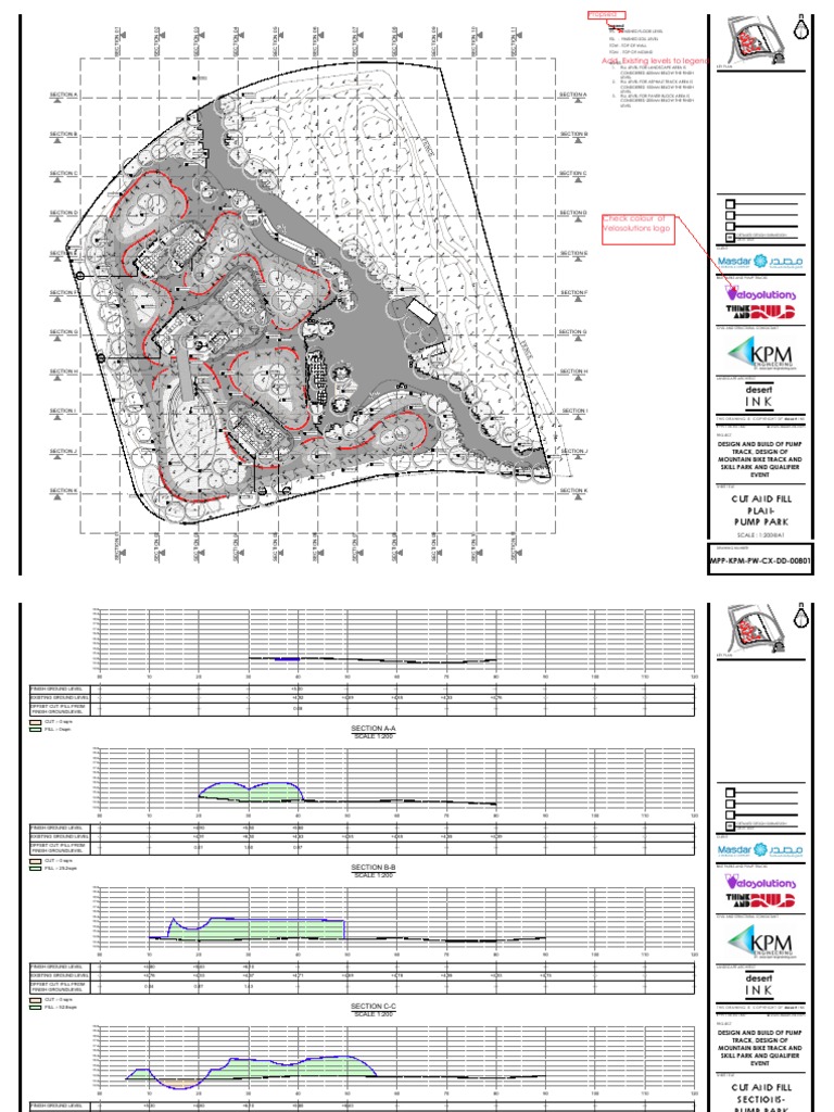 Cut and fill plan pump park add existing levels to legend pdf
