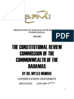 DR Myles Munroe On Constitutional Reform Document 1