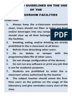 Policy and Guidelines On The Use of The Eclassroom