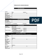 Form Data Vendor Rekanan Tender Asuransi