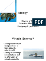 Biology: Review of The Scientific Method & Designing Experiments