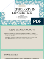 Morphology in Linguistics