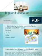 Yoga and Meditation: 1St Bachilerato Lcda. Letty Echeverria Q