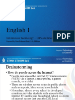 English 1: Information Technology - Isps and Internet Access