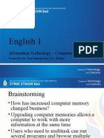 English 1: Information Technology - Computer Memory