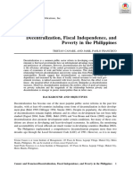 Decentralization, Fiscal Independence, and Poverty in The Philippines