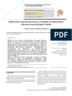 Effective Use of Financial Control in The Public Finance Management (PFM)