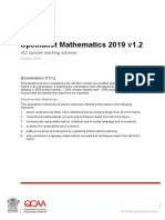 Specialist Mathematics 2019 v1.2: IA2 Sample Marking Scheme