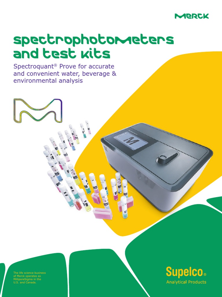 Spectrophotometers and Test Kits Spectroquant Prove For Accurate and