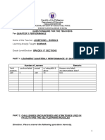 Philippine Teacher Questionnaire on Self-Learning Modules