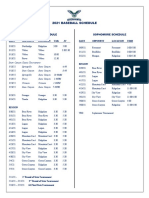 2021 Baseball Schedule