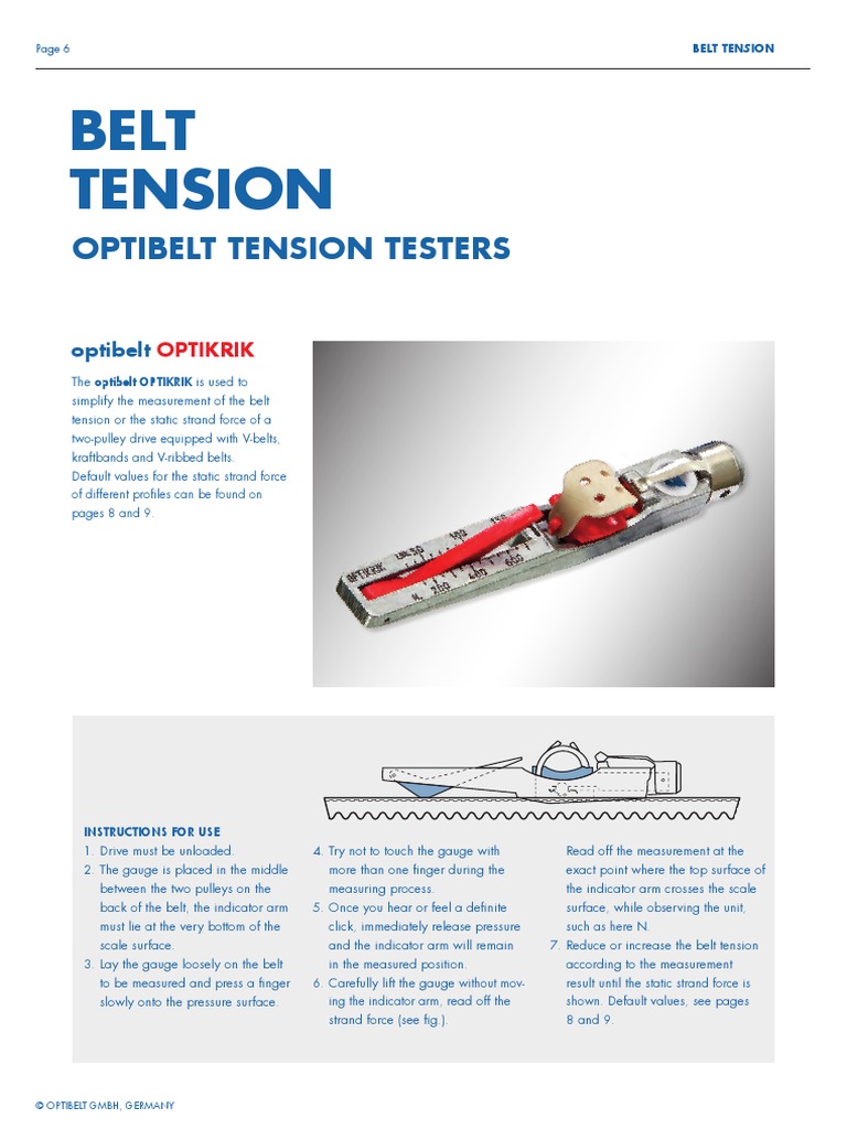 Optibelt Tension PDF Belt (Mechanical) Manufactured