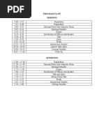 Workshop Seminar Program Flow | PDF