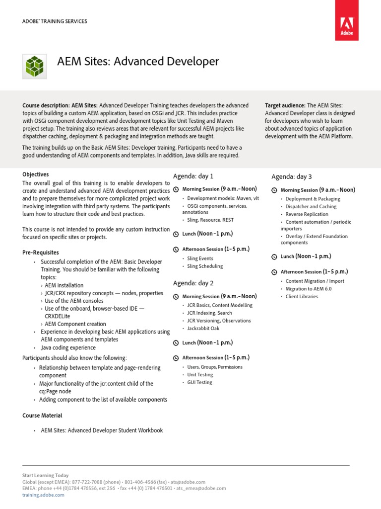 A em Sites Advanced Developer | PDF | Information Technology Management ...