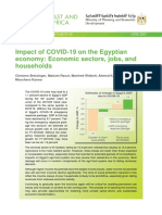 Impact of COVID-19 On The Egyptian Economy: Economic Sectors, Jobs, and Households