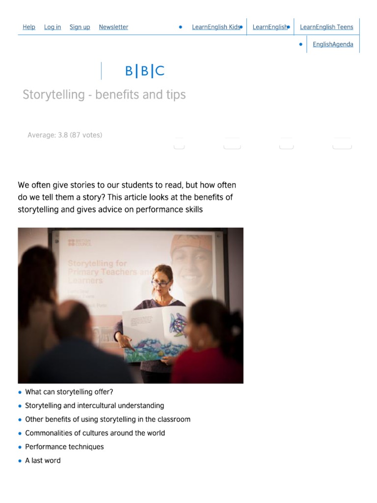 Storytelling - Benefits and Tips - TeachingEnglish - British Council ...
