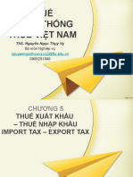 Thuế Và Hệ Thống Thuế Việt Nam - Chap 5 - Import - Export Taxes