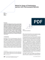 Validated HPTLC Method For Assay of Prednisolone in Tablets and Comparison With Pharmacopeial Methods