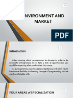 ENVIRONMENT AND MARKET