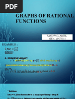 Graphs of Rational Functions: Sanopao, Ariel Gen. Math 11