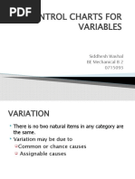 CONTROL CHARTS FOR VARIABLES