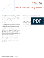 Rating of Perceived Exertion - Borg Scale