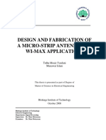 Design and Fabrication of A Micro-Strip Antenna For Wi-Max Applications