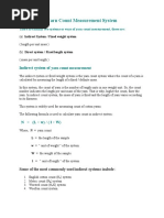 Yarn Count Measurement System