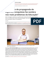O Excesso de Propaganda de Algumas Conquistas Faz Sombra Nos Reais Problemas Da Educacaopdf