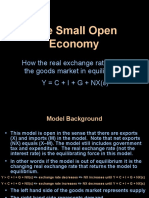 The Small Open Economy: How the real exchange rate keeps the goods market in equilibrium. Y = C + I + G + NX (ε)