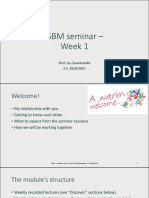 GBM Seminar - Week 1: Prof. Lia Zarantonello A.Y. 2020/2021