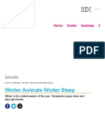 Winter Animals Winter Sleep - Champak Magazine
