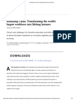 Reskilling China: Transforming The World's Reskilling China: Transforming The World's Largest Workforce Into Lifelong Learners Largest Workforce Into Lifelong Learners