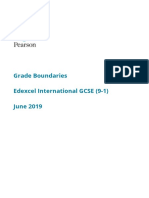 Edexcel+aqa June 2019 (9-1) Grade Boundaries For International Gcse